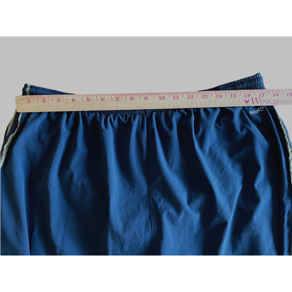 Nike Running Women Shorts Brief Insert Pockets Drawstring SZ L Navy Poly Spandex - Picture 6 of 11